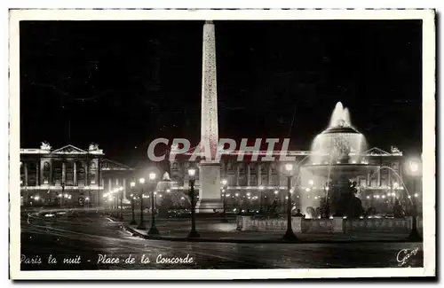 Ansichtskarte AK Paris la nuit Place de la Concorde