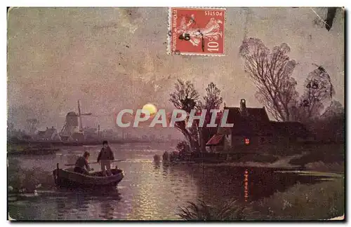 Cartes postales Paysage Moulin a vent