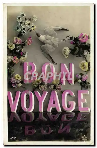 Cartes postales Bon Voyage oiseau