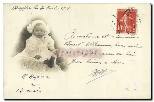 Cartes postales Bonne Annee Enfant Bebe