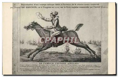 Cartes postales Le Fameux Courier Anglais Cheval Poste