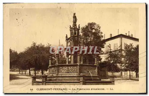 Cartes postales Clermont Ferrand La Fontaine D Amboise