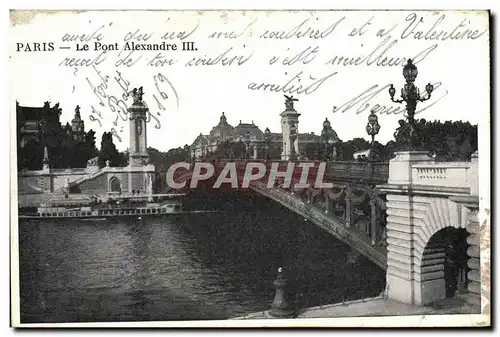 Cartes postales Paris Le Pont Alexandre III