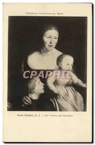 Cartes postales Hans Holbein Die famille des Kunstlers