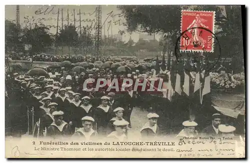 Cartes postales Funerailles des Victimes Du Latouche Treville Le Ministre Thomson