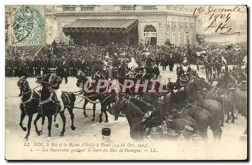 Cartes postales Paris Les Souverains D Italie Gare du Bois de Boulogne