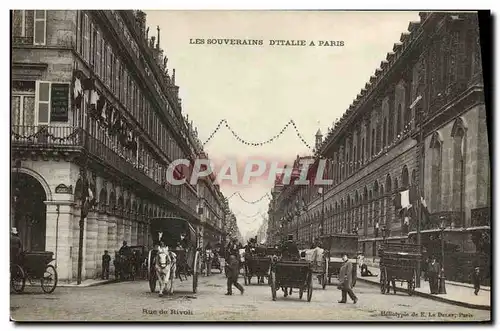 Cartes postales Paris Les Souverains D Italie Rue de Rivoli