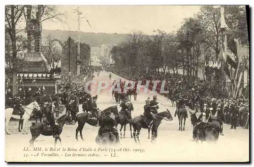 Cartes postales Paris Le Roi et la Reine D Italie A Versailles Les derniers ordres