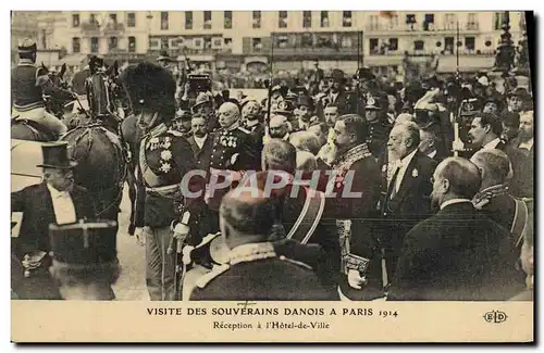 Ansichtskarte AK Visite Des Souverains Danois a L Hotel de Ville Danemark