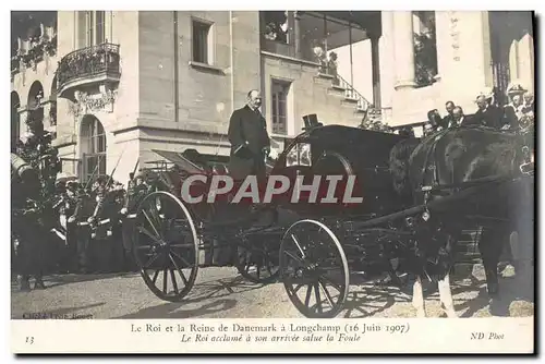 Cartes postales Le Roi et la Reine De Danemark a Longchamp