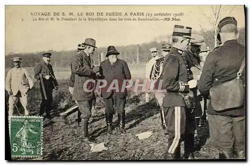 Cartes postales Paris Voyage Le roi De Suede RAmbouillet