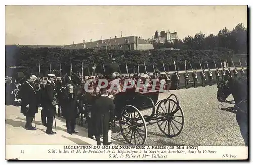 Ansichtskarte AK Paris Reception Du Roi De Norvege a Paris Sortie des Invalides