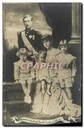 Cartes postales Sainte famille royale De Belgique