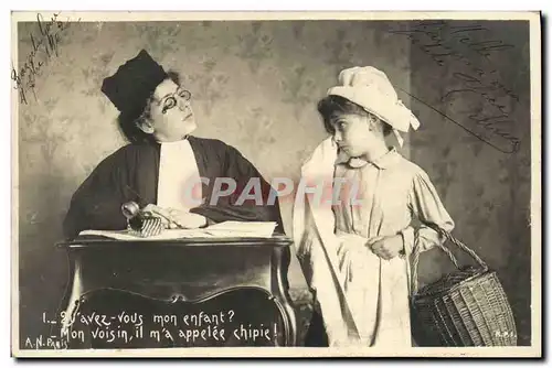 Cartes postales Enfants Juge avocat