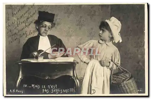 Cartes postales Enfants Juge avocat