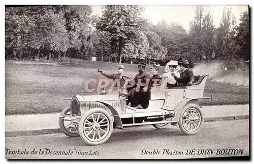 Cartes postales Automobile Double Phaeton de Dion Bouton