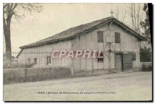 VINTAGE POSTCARD Dax House of Ranquines or was born Saint Vincent from Paul