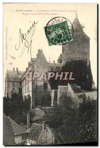 Cartes postales Chateaudun Le chateau vu des anciens remparts Donjon