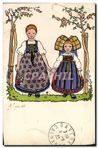 Cartes postales Fantaisie Enfants Alsace