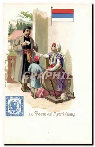Cartes postales La poste au montenegro