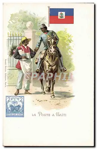 Cartes postales La poste a Haiti Cheval