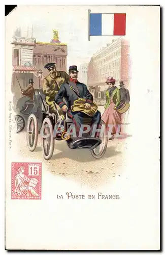 Cartes postales La poste en France automobile Militaria
