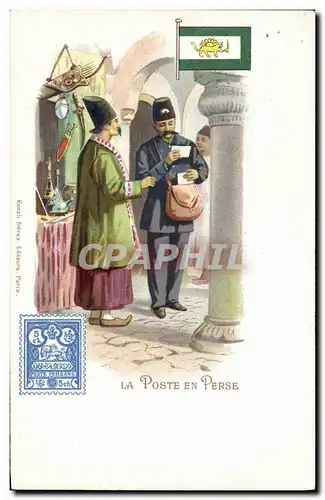 Cartes postales La poste en Perse