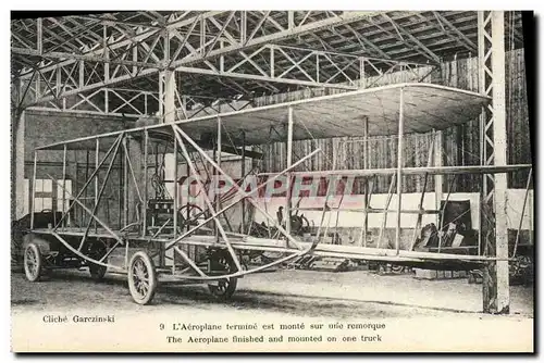 Cartes postales Aviation Wilbur Wright L aeroplane est monte sur une remorque