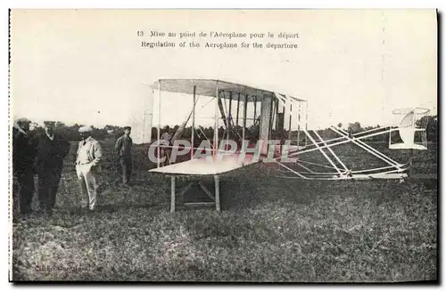 Cartes postales Aviation Wilbur Wright Mise au point de l aeroplane pour le depart Avion