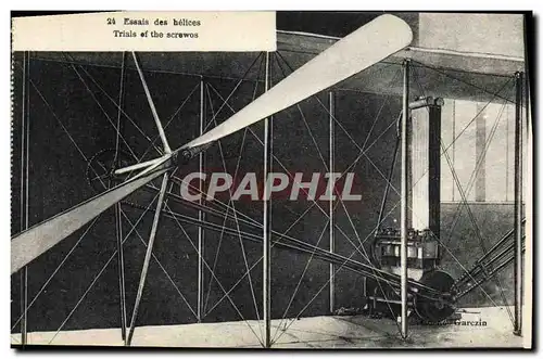 Ansichtskarte AK Aviation Wilbur Wright Essais des helices Avion