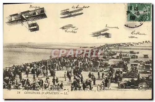 Cartes postales Concours d aviation Avions