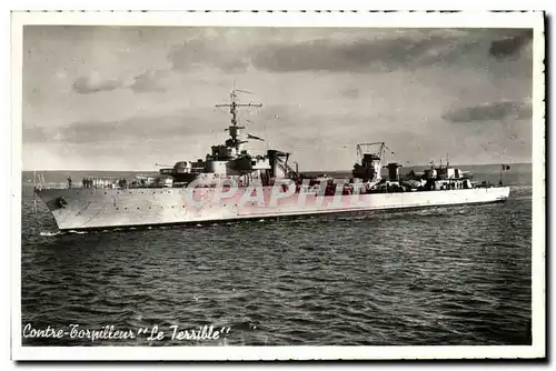 Cartes postales moderne Bateau Contre torpilleur Le TErrible