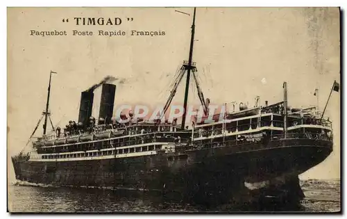 Cartes postales Bateau Timgad Paquebot Poste Rapide Francais