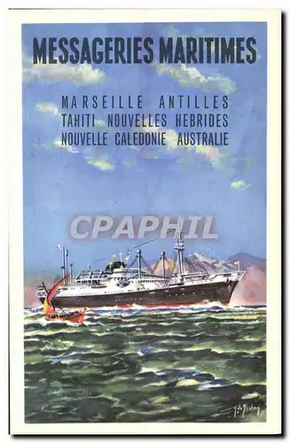 Ansichtskarte AK Messageries Maritimes MArseille antibes Tahiti Nouvelles Hebrides Nouvelle caledonie Australie B