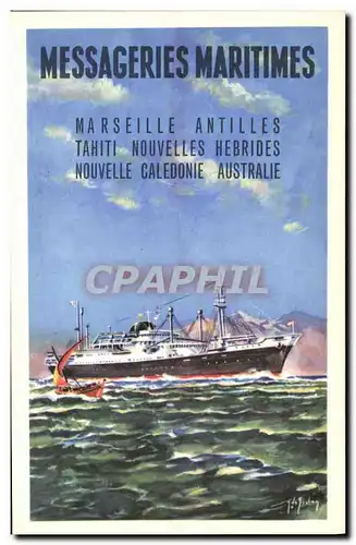 Cartes postales Messageries Maritimes MArseille antibes Tahiti Nouvelles Hebrides Nouvelle caledonie Australie B