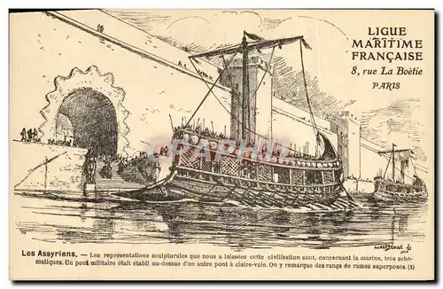 Cartes postales Bateau Assyriens