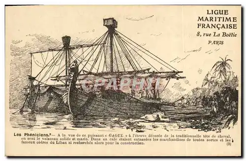 Cartes postales Bateau Pheniciens