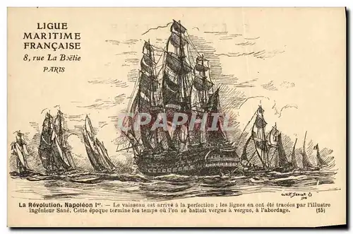 Cartes postales Bateau Revolution Napoleon 1er