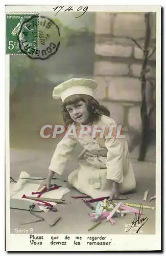 Cartes postales Fantaisie Enfant Patissier