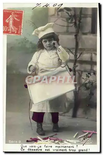 Cartes postales Fantaisie Enfant Patissier