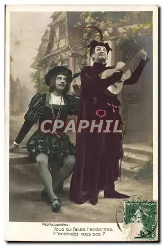 Cartes postales Fantaisie Homme Faust Diable Mephistopheles