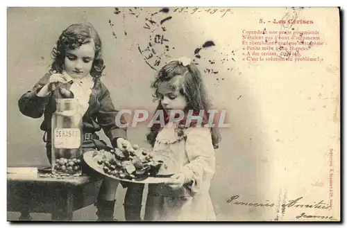 Cartes postales Fantaisie Enfants Les cerises