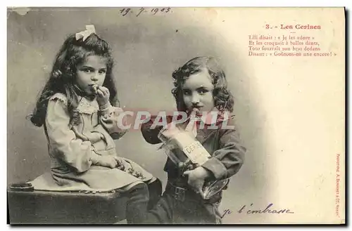 Cartes postales Fantaisie Enfants Les cerises