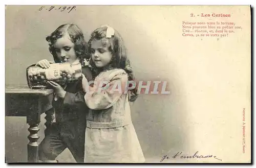 Cartes postales Fantaisie Enfants Les cerises