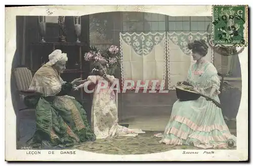 Cartes postales Fantaisie Femme Lecon de danse