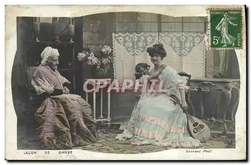 Cartes postales Fantaisie Femme Lecon de danse