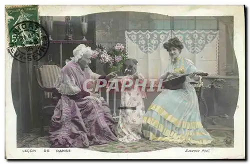 Cartes postales Fantaisie Femme Lecon de danse