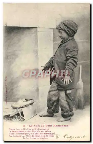 Cartes postales Fantaisie Enfant Le Noel du petit ramoneur