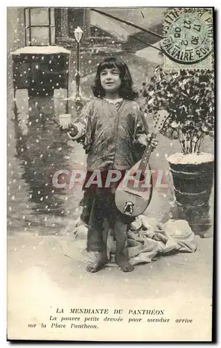 Ansichtskarte AK Fantaisie Enfant La mendiante du Pantheon Paris