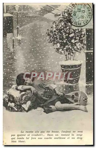 Cartes postales Fantaisie Enfant La mendiante du Pantheon Paris